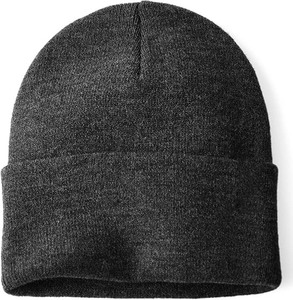 Bonnet en tricot 100 % acrylique unisexe avec revers, 260 couleurs, broderie logo personnalisée, chaud pour l'hiver - Product Image 5
