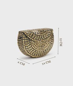 Bolso de Mano de Metal Plateado Hecho a Mano de Alta Calidad con Diseño de Lujo para Bodas - HF CRAFTS - Product Image 2