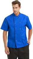 Uniforme de Chef cuisinier de Restaurant pour femmes et hommes, chemise de Chef bleu Royal à Double boutonnage, logo personnalisé fabriqué en inde