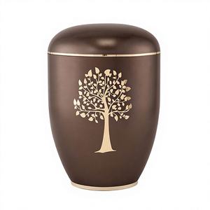 Urne funéraire en métal artisanale de marque privée, design traditionnel, capacité 1-2L, vase de table – Forte demande, produit authentique du fabricant - Product Image 1