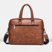 Sac à main pour ordinateur portable en cuir véritable vintage pour homme, sac messager avec bandoulière pour le bureau, les affaires et les voyages