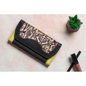 Cartera de cuero genuino para mujer, bolso de viaje, bolso de mano, cierre de cremallera, patrón de logotipo, billetera de alta calidad - Product Image 1