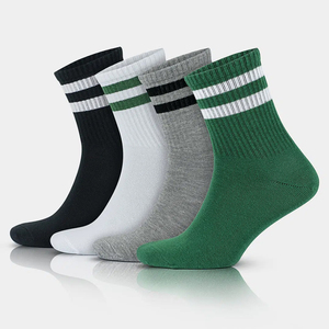 Chaussettes en fibre de coton noires pour le sport, protection de la cheville, orteil renforcé, course à pied, jogging, chaussettes pour hommes avec service OEM - Product Image 4