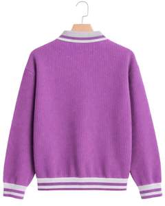 Sudadera de punto contemporánea para hombre con cremallera de un cuarto, ajuste regular premium, proveedor mayorista de fábrica OEM, EE. UU. y Europa - Product Image 2