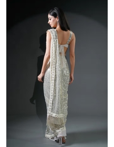 Sari KV Premium Luxe con Lentejuelas y Blusa sin Coser - Product Image 4