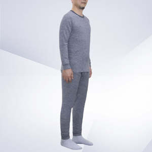 Conjunto de Ropa Interior Térmica Personalizable con Acabado de Tela Suave, Ecológico, Transpirable, de Secado Rápido, Spandex/Poliéster, Corte Regular para Hombre - Product Image 3