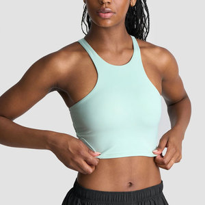 Top Deportivo Plegable para Mujer, Estilo Tank Top, Corte Recortado, Transpirable, Elástico en 4 Direcciones, Compresión, para Entrenamiento, con Textura Acanalada - Product Image 1