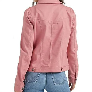 Chaqueta Vaquera Informal para Mujer, Estilo Urbano, Tela de Algodón, Cuello Camisero, Cierre de Botones, Chaqueta Vaquera Vintage Lavada para Mujer - Product Image 6