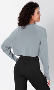 Custom Logo Streetwear Women Sweatshirt Short Length Pullover Women Crop <b>Top</b> Casual Cotton Crop <b>Sweat</b> Shirt for women - Product Image 6