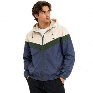 Factory Supply Men’s Nylon Shell <b>Jacket</b> Custom Branding <b>Lightweight</b> Rainwear Wind Resistant Wholesale Outdoor Street Fashion - Product Image 1