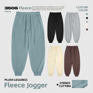 Fleece Wholesale Custom Private Label Jogger Leg Sweatpants Heavyweight Men Sweatpants - Product Image 2