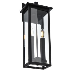 Matte Black Finish Outdoor Wall <b>Sconce</b> Exterior Porch <b>Light</b> Wall Mount Lantern Clear Glass House Farmhouse Outdoor Wall Lamps - Product Image 4