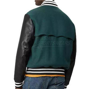 Chaquetas Varsity de Invierno Transpirables y Ecológicas de Cuero Real de Alta Calidad, Chaquetas Varsity de Estilo Casual y Corte Ajustado para Mujer - Product Image 2