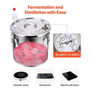 Distillatore d'acqua e alcol in acciaio inox da 8 galloni/30 litri con doppio condensatore e serpentina in rame a raffreddamento rapido, kit per la produzione di birra casalinga - Product Image 3