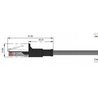 Cable Ethernet RJ45 UTP de PVC y Cobre Gris Confiable de 1m, Cable de Conexión Industrial para Datos de Internet y Compartición de Red, desde India