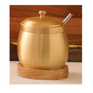 Pot à ghee multifonction en laiton, fabricant indien de pots à huile avec bec verseur, Ghee Dani, pot de service à ghee traditionnel doré - Product Image 4