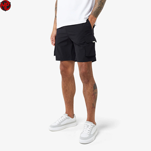Black Men's Cargo Shorts Breathable Quick Dry Multi Pocket Drawstring Casual Outdoor Beach Short Nylon - Product Image 3
