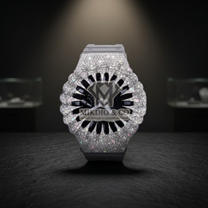 Montre personnalisée OEM VVS Moissanite Iced Out pour hommes, lunette Radial Starburst, boîtier entièrement serti de diamants, montre sport numérique Hip Hop - Product Image 3