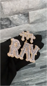 Collar con Colgante de Letra del Alfabeto Hip Hop Personalizado CONCEPTION, con Piedras de Moissanita y Diamantes Brillantes - Product Image 3