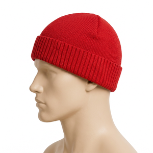 Bonnet en laine tricoté à revers avec logo personnalisé, fournisseur en gros de bonnets personnalisés pour les magasins de ski - Product Image 1