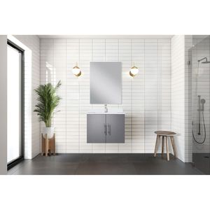 Grigio scuro 24 pollici. L X 22 Pollici Mobile da Bagno con Top in Marmo Coltivato e Set Rubinetto per i Tuoi Mobili da Bagno - Product Image 3