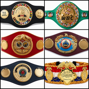 Cinturón de Campeonato de Boxeo Personalizado, Cinturón de Título de Lucha Libre de Cuero Genuino, Réplica de Cinturón de Premio, Fabricante OEM, Venta al Por Mayor, Talla Adulto - Product Image 2