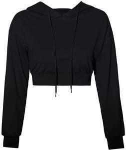 Dernière Collection : Crop Tops à Capuche Tendance pour Femmes – Style Urbain, Logo Frontal, Idéal pour le Quotidien, le Yoga et les Superpositions Hivernales - Product Image 4