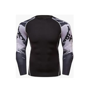 เสื้อรัดกล้ามเนื้อระบายอากาศคุณภาพพรีเมียมสำหรับ MMA BJJ พิมพ์ลายโลโก้ด้วยความร้อน แห้งเร็ว UPF50+ รับผลิตแบบ OEM ODM ขายส่ง - Product Image 3