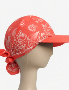 Casquette bandana pour femme, motif paisley blanc classique, fermeture snapback réglable - Product Image 4