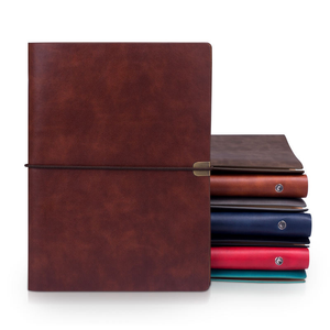 Wholesale Custom Logo PU <b>Lined</b> Hardcover <b>Notebooks</b> for Business Loose-Leaf Bound 100 Sheets <b>A5</b> Size Digital Printing Meeting - Product Image 1
