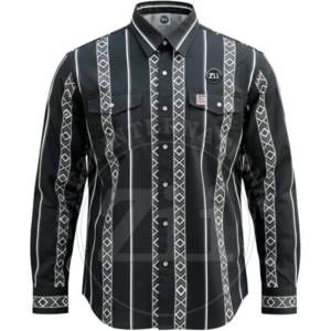 Ropa Occidental Azteca Personalizada para Primavera/Otoño 2026, con Botones Estampados, Resistente al Fuego con Clasificación NFPA 2112, Protección Contra Vapores para Soldadura - Product Image 1