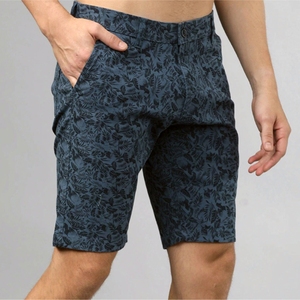 Shorts de Playa Personalizados para Hombre, 100% Algodón, Estampado Floral, Cierre con Cordón, Secado Rápido, Venta al Por Mayor, OEM, ODM - Product Image 4