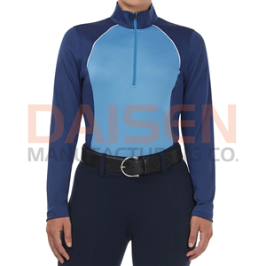 Women Equestrian Compression Base Layer <b>Thermal</b> Riding Shirt Long Sleeve Warm Breathable Stretch <b>Top</b> OEM Supply - Product Image 2