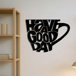 CIFbuy Decorazione da Parete Moderna in Ferro a Forma di Tazza, Artigianale Nera, per Amanti del Caffè e del Tè, Cucina, Soggiorno, Accento Minimalista per la Casa - Product Image 2