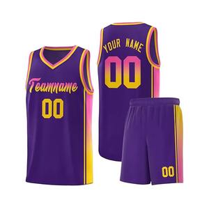 Conjunto de Camiseta y Pantalones Cortos de Baloncesto 100% Poliéster, Diseño Personalizado, Precio Económico, Último Modelo 2026, Uniforme de Baloncesto en Oferta - Product Image 1