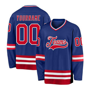 Maillot de hockey sur glace personnalisé avec logo, style moderne, design par sublimation, uniforme d'équipe pour les événements, les matchs, les entraînements. - Product Image 4