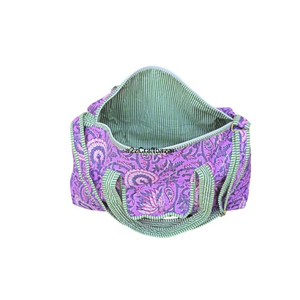 Sac de voyage matelassé vintage 100% coton pur pour femme, imprimé floral indien fait main, léger et grande capacité - Product Image 6