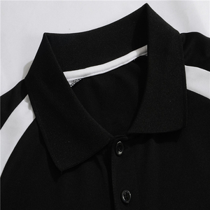 T-shirt de golf décontracté à manches courtes en toile rayée écologique pour homme, impression numérique, fournisseur OEM ODM, usine - Product Image 4