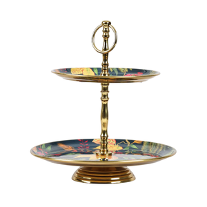 Support à gâteau en métal fait main de haute qualité à 2 niveaux, solution de service multi-usage pour mariages, fêtes et décoration de table à la maison - Product Image 2