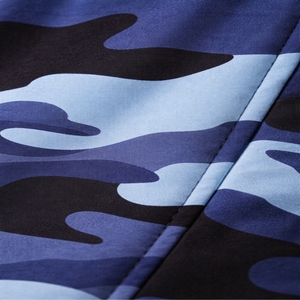 เสื้อฮู้ดซิปผู้ชายลายพรางสำหรับฤดูใบไม้ผลิ แบบดิจิทัลสั่งทำพิเศษ มีเชือกผูก กระเป๋าข้าง ทรงโอเวอร์ไซส์ ผลิตจากผ้าฟลีซโพลีเอสเตอร์/คอตตอนที่เป็นมิตรกับสิ่งแวดล้อม - Product Image 6