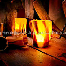 Portavelas de cuerno de búfalo antiguo, vaso con base de madera y último diseño, portavelas perfumado con luz en T de cuerno de búfalo - Product Image 5