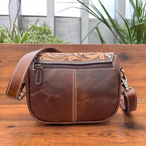 Bolso de mano clásico hecho a mano de cuero de vaca para mujer, bolso de hombro de cuero de vaca genuino Premium de estilo Vintage para mujer - Product Image 5