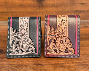 Portefeuille court à deux volets en cuir usiné à la main de créateur de luxe en cuir de vachette véritable de haute qualité porte-cartes de crédit portefeuille - Product Image 4