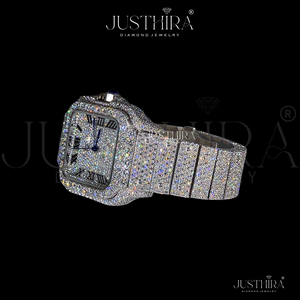 Montre de marque entièrement sertie de moissanite VVS de qualité supérieure, style hip-hop, unisexe, au meilleur prix. - Product Image 3
