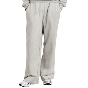Men's Winter Two-Piece Crew Neck Sweatshirt Tracksuit Pullover Top Elastic Waist Wide Leg <b>Trousers</b> Regular Fit Casual Solid - Product Image 4