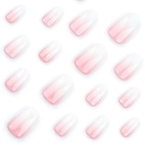 Suministros <span class=keywords><strong>para</strong></span> <span class=keywords><strong>Uñas</strong></span>, Venta al Por Mayor OEM, <span class=keywords><strong>Uñas</strong></span> Postizas Personalizadas de <span class=keywords><strong>Navidad</strong></span>, Degradado Rosa-Blanco Francés, Puntas de <span class=keywords><strong>Uñas</strong></span> Postizas Minimalistas con Copos de Nieve - Product Image 6