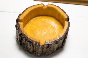 Handmade Wooden <b>Ashtray</b>, Rustic Bark Rim Household Groove Wood Cigar <b>Ashtray</b> Anti-Fall Easy to Clean with Natural Look - Product Image 4