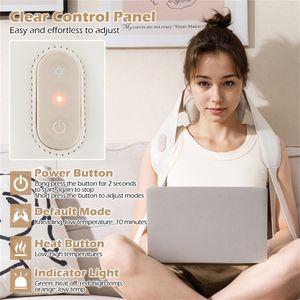 Massaggiatore per Collo e Spalle 4D con Impastamento Profondo, 2 Modalità, 2 Livelli di Calore (104-113°F), Cinghie in Pelle per Uso a Mani Libere, per Casa/Ufficio - Product Image 2
