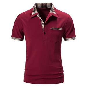 Short Sleeve Polo Shirts <b>Men's</b> Polo Shirts Regular Fit Custom Embroidery Logo Polyester Cotton Polo T Shirt Company Uniform - Product Image 5