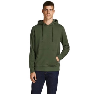 Custom Logo <b>Mens</b> <b>Pullover</b> Hoodie Olive Green Plain Blank Fleece Cotton Classic Fit Solid Hoodies Sweatshirt OEM - Product Image 1